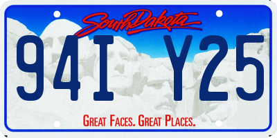 SD license plate 94IY25