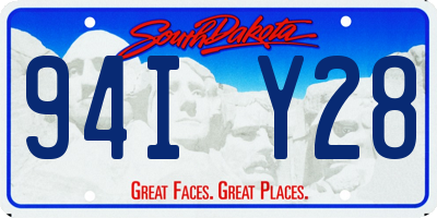 SD license plate 94IY28