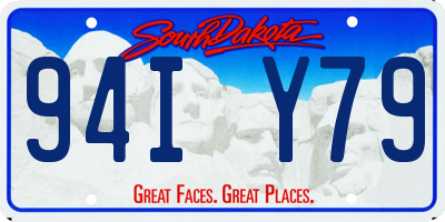 SD license plate 94IY79