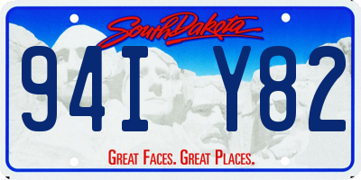 SD license plate 94IY82