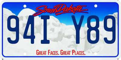 SD license plate 94IY89