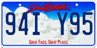 SD license plate 94IY95