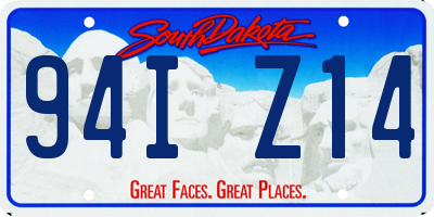 SD license plate 94IZ14