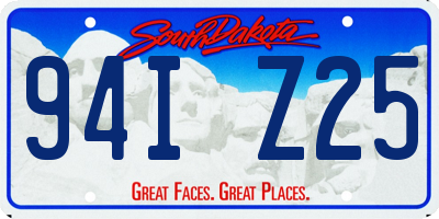 SD license plate 94IZ25