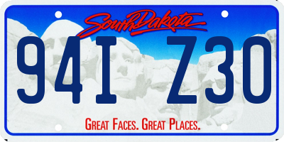 SD license plate 94IZ30