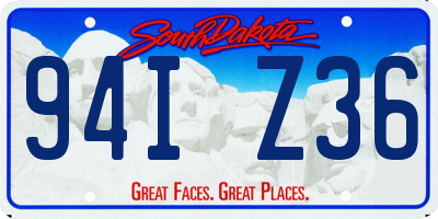 SD license plate 94IZ36