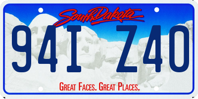 SD license plate 94IZ40