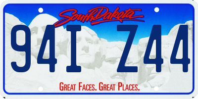 SD license plate 94IZ44