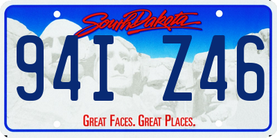 SD license plate 94IZ46