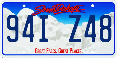 SD license plate 94IZ48