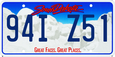 SD license plate 94IZ51