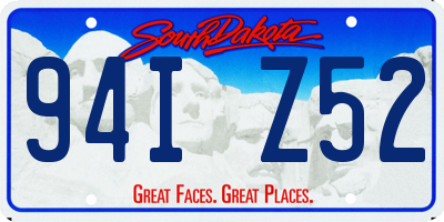 SD license plate 94IZ52