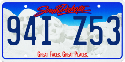 SD license plate 94IZ53