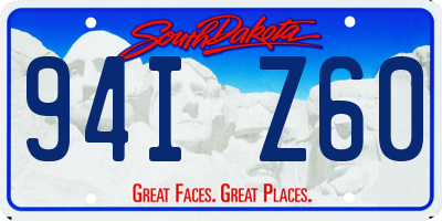 SD license plate 94IZ60