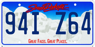 SD license plate 94IZ64