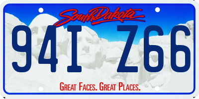 SD license plate 94IZ66