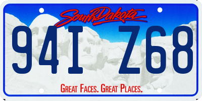 SD license plate 94IZ68
