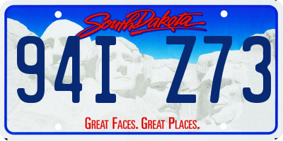 SD license plate 94IZ73