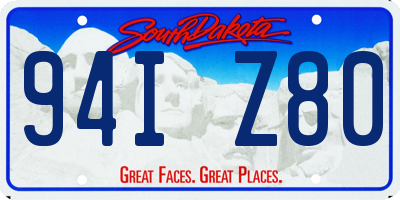 SD license plate 94IZ80