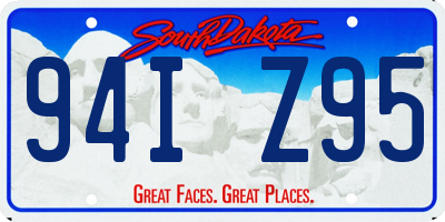 SD license plate 94IZ95