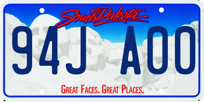 SD license plate 94JA00