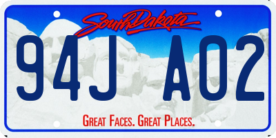 SD license plate 94JA02