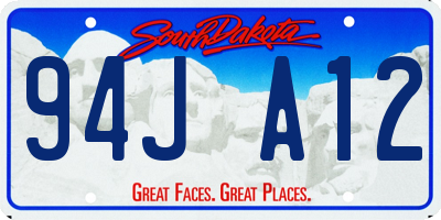 SD license plate 94JA12