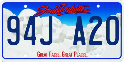 SD license plate 94JA20