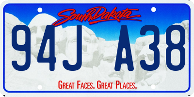 SD license plate 94JA38