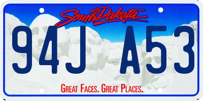 SD license plate 94JA53