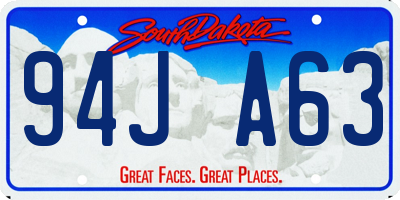 SD license plate 94JA63