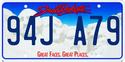 SD license plate 94JA79