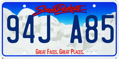 SD license plate 94JA85