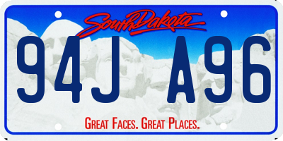 SD license plate 94JA96