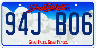 SD license plate 94JB06