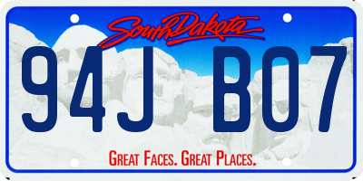 SD license plate 94JB07