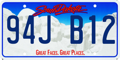 SD license plate 94JB12