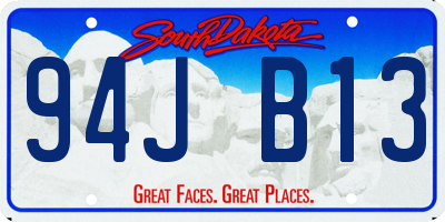 SD license plate 94JB13