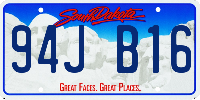 SD license plate 94JB16
