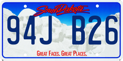SD license plate 94JB26