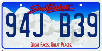 SD license plate 94JB39
