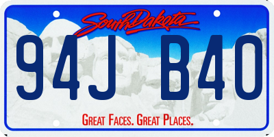 SD license plate 94JB40