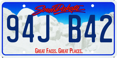 SD license plate 94JB42