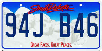 SD license plate 94JB46