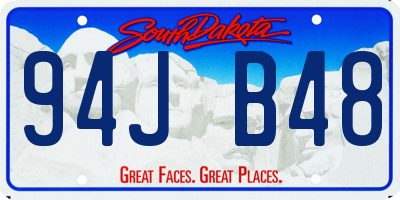 SD license plate 94JB48