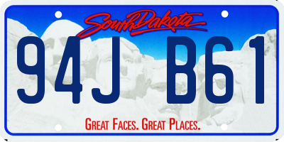 SD license plate 94JB61