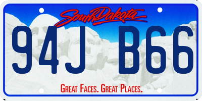 SD license plate 94JB66