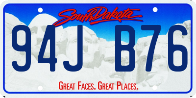 SD license plate 94JB76