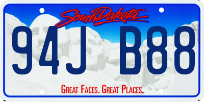 SD license plate 94JB88