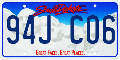 SD license plate 94JC06